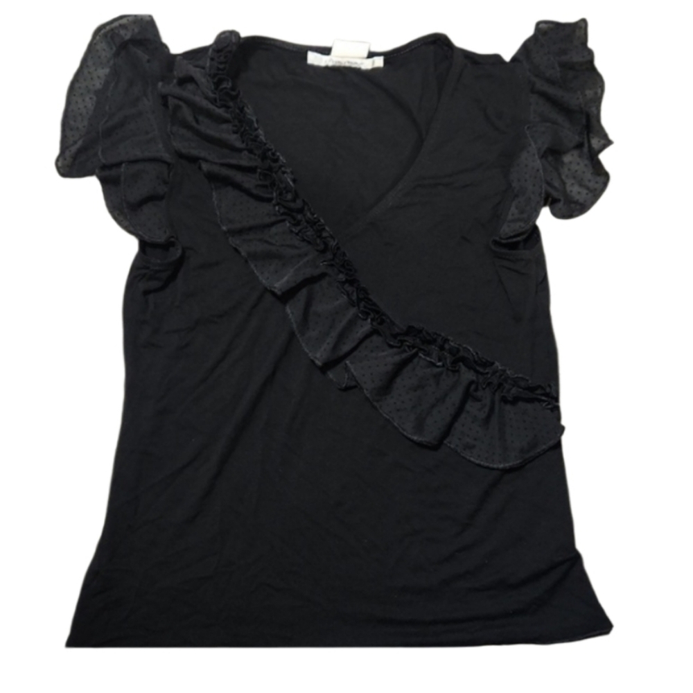 10/12 Vintage Jrs Top Swiss Dots On Ruffle